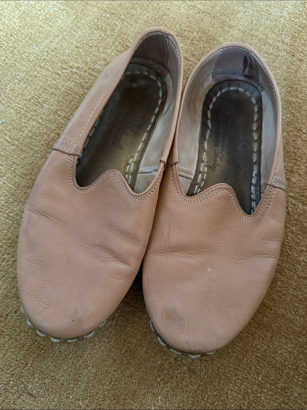 Sabah Leather Slip-On Moccasins in Tan
